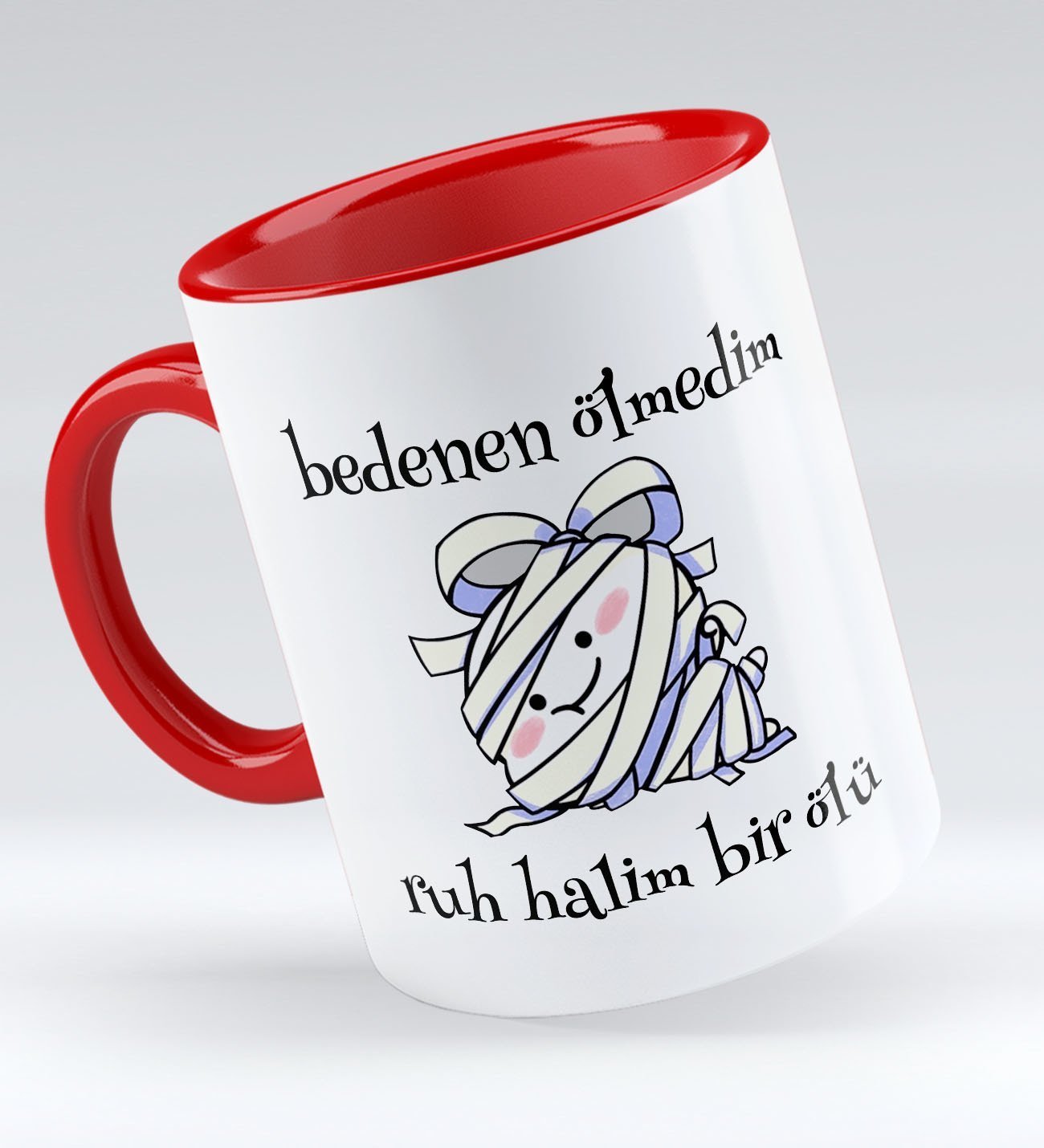 Bk Gift Ruh Halim Bir Ölü Tasarımlı Kırmızı Kupa Bardak - Model 1