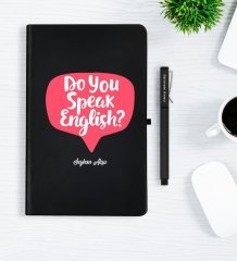 Kişiye Özel İngilizce Öğretmeni Siyah Defter Kalem Hediye Seti - 5