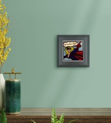 BK Gift Pop Art Tasarımlı Ahşap Çerçeveli Taş Duvar Dekoru-23