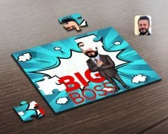 Kişiye Özel Erkek Big Boss Karikatürlü Ahşap Puzzle-2