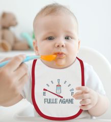BK Kids Fulle Aganı Tasarımlı Kırmızı Bebek Body Zıbın ve Mama Önlüğü Hediye Seti-1