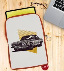 BK Gift Klasik Araç Tasarımlı Taşınabilir Koruyucu Tablet Kılıfı & Organizer Çanta - Turuncu-1