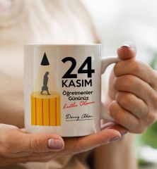 BK Gift Kişiye Özel Öğretmenler Günü Tasarımlı Beyaz Kupa Bardak - 7, Öğretmene Hediye, Öğretmenler Günü