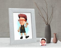 Kişiye Özel Erkek Çocuk Karikatürlü Dekoratif Çerçeve-2