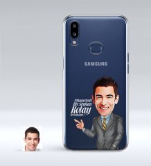 Kişiye Özel Erkek Kolay Yetişmiyor Karikatürlü Samsung Galaxy A10s İnce Şeffaf Silikon Telefon Kapağı-2