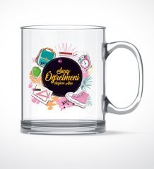 Kişiye Özel Sınıf Öğretmeni Cam Kupa Bardak - 4