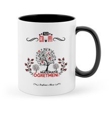 Kişiye Özel Yılın En İyi Matematik Öğretmeni Siyah Kupa Bardak