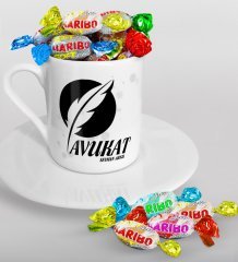 Kişiye Özel Avukat Türk Kahvesi Fincanı ve Haribo Şeker Hediye Seti-12