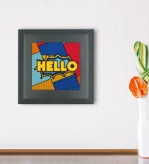 BK Gift Pop Art Tasarımlı Ahşap Çerçeveli Taş Duvar Dekoru-19