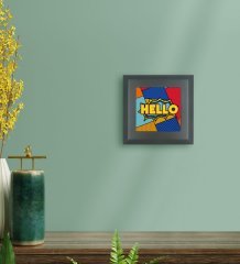 BK Gift Pop Art Tasarımlı Ahşap Çerçeveli Taş Duvar Dekoru-19