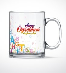 Kişiye Özel Sınıf Öğretmeni Cam Kupa Bardak - 2