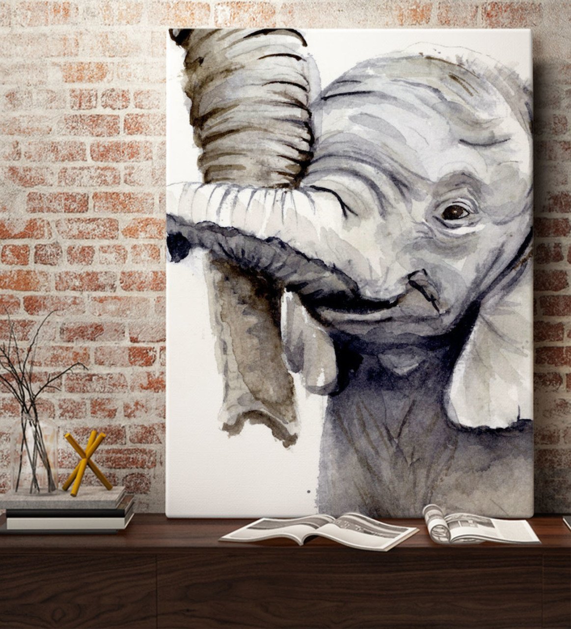 BK Gift Fil Tasarımlı Kanvas Tablo 70x100cm-1