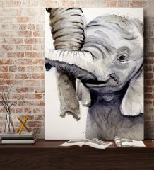 BK Gift Fil Tasarımlı Kanvas Tablo 70x100cm-1