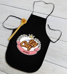 Kişiye Özel Big Chef Siyah Mutfak Önlüğü-3