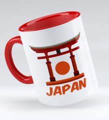Bk Gift Japan Tasarımlı Kırmızı Kupa Bardak - Model 1