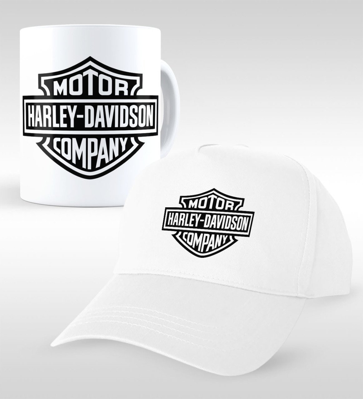 Harley Davidson Beyaz Kupa ve Şapka Seti-1