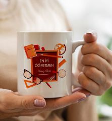 BK Gift Kişiye Özel Öğretmenler Günü Tasarımlı Beyaz Kupa Bardak - 1, Öğretmene Hediye, Öğretmenler Günü