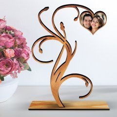 Kişiye Özel Çiçek Filizi Resimli Masaüstü Biblo - 4