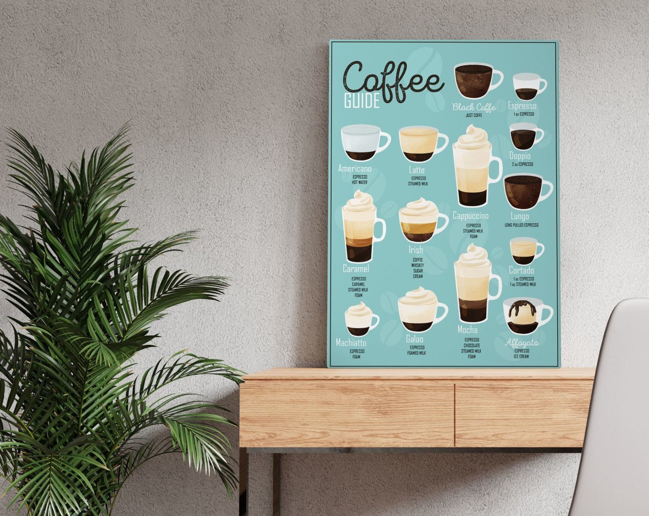 BK Home Coffee Tasarımlı Kanvas Tablo 50x70cm-15