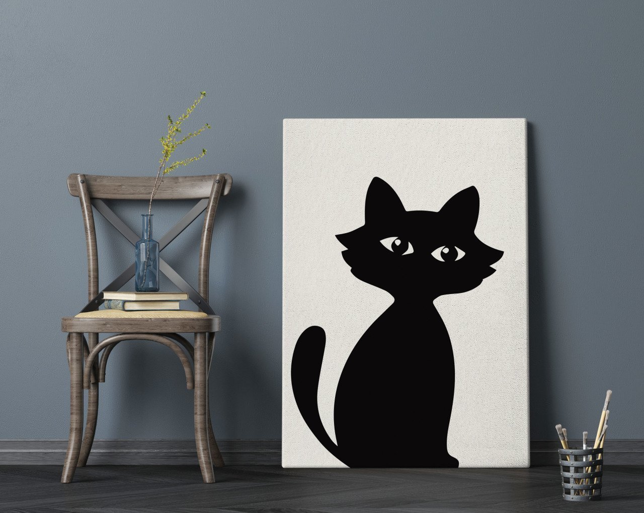 BK Home Kedi Tasarımlı Kanvas Tablo 70x100cm-2