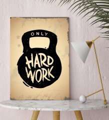 BK Gift Work Hard Tasarımlı Kanvas Tablo 30x50cm-1