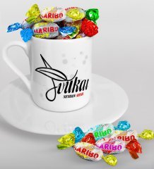 Kişiye Özel Avukat Türk Kahvesi Fincanı ve Haribo Şeker Hediye Seti-9