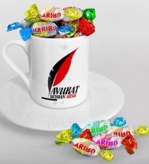Kişiye Özel Avukat Türk Kahvesi Fincanı ve Haribo Şeker Hediye Seti-8