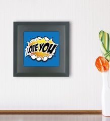 BK Gift Pop Art Tasarımlı Ahşap Çerçeveli Taş Duvar Dekoru-15