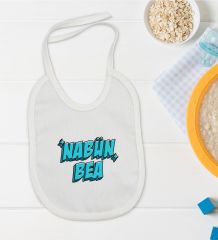 BK Kids Nabün Bea Tasarımlı Beyaz Bebek Mama Önlüğü-1