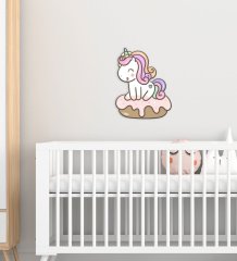 BK Gift Unicorn Tasarımlı Çocuk Odası Ahşap Duvar Süsü-3