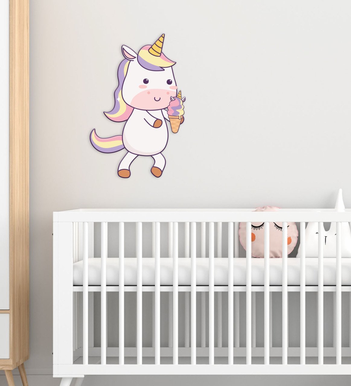 BK Gift Unicorn Tasarımlı Çocuk Odası Ahşap Duvar Süsü-2