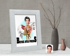 Kişiye Özel Beyaz Atlı Prens Karikatürlü Dekoratif Çerçeve-1