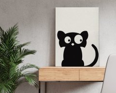 BK Home Kedi Tasarımlı Kanvas Tablo 50x70cm-1