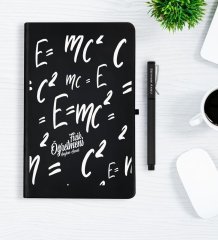 Kişiye Özel Fizik Öğretmeni Siyah Defter Kalem Hediye Seti
