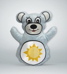BK Gift Güneş Tasarımlı Mavi Ayıcık Yastık-1