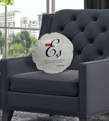 Kişiye Özel İsimli Mânâ Eş Tasarımlı Yuvarlak Dekoratif Kırlent Yastık-1
