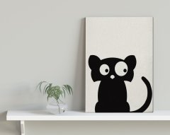 BK Home Kedi Tasarımlı Kanvas Tablo 30x50cm-1
