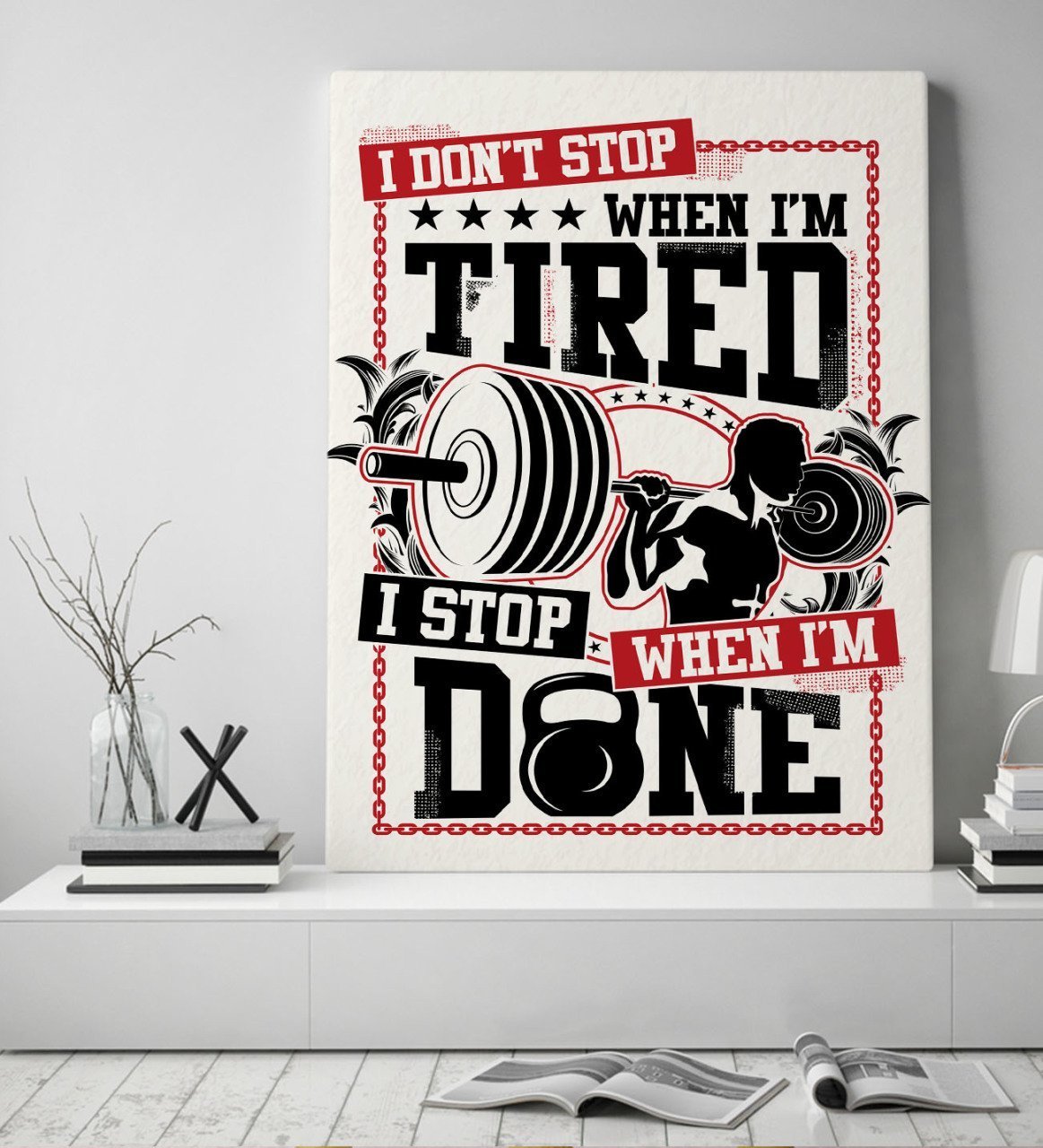 BK Gift When I'm Tired Tasarımlı Kanvas Tablo 50x70cm-1