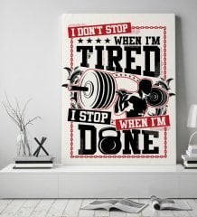 BK Gift When I'm Tired Tasarımlı Kanvas Tablo 50x70cm-1