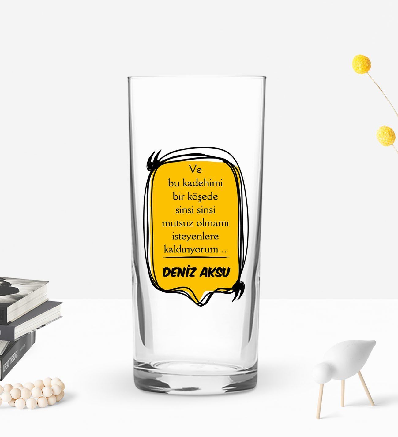 BK Gift Kişiye Özel İsimli DTF Rakı Sözleri Mottolu Rakı Bardağı-24, Arkadaşa Hediye, Sevgiliye Hediye
