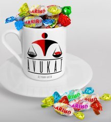 Kişiye Özel Avukat Türk Kahvesi Fincanı ve Haribo Şeker Hediye Seti-4