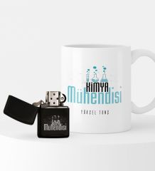 Kişiye Özel Kimya Mühendisi Temalı Çakmak ve Kupa Seti - 1