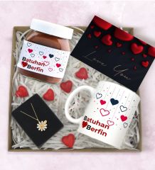 BK Gift Sevgiliye Özel Hediye Seti-3, Sevgililer Günü Hediyesi, Yıl Dönümü Hediyesi, Nutella 400gr., Doğum Günü Hediyesi