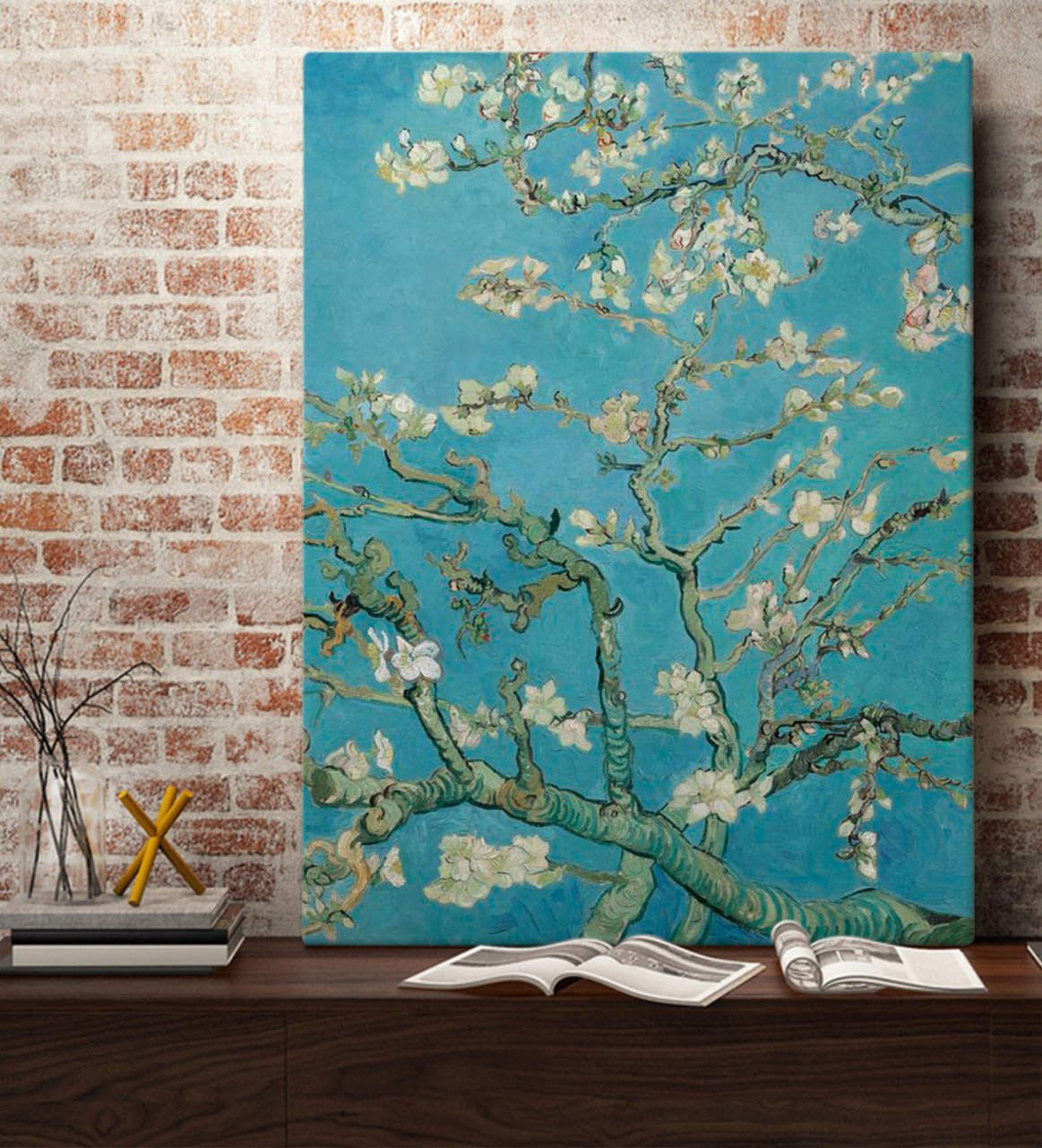 BK Gift Badem Çiçekleri Tasarımlı Kanvas Tablo 70x100cm-1