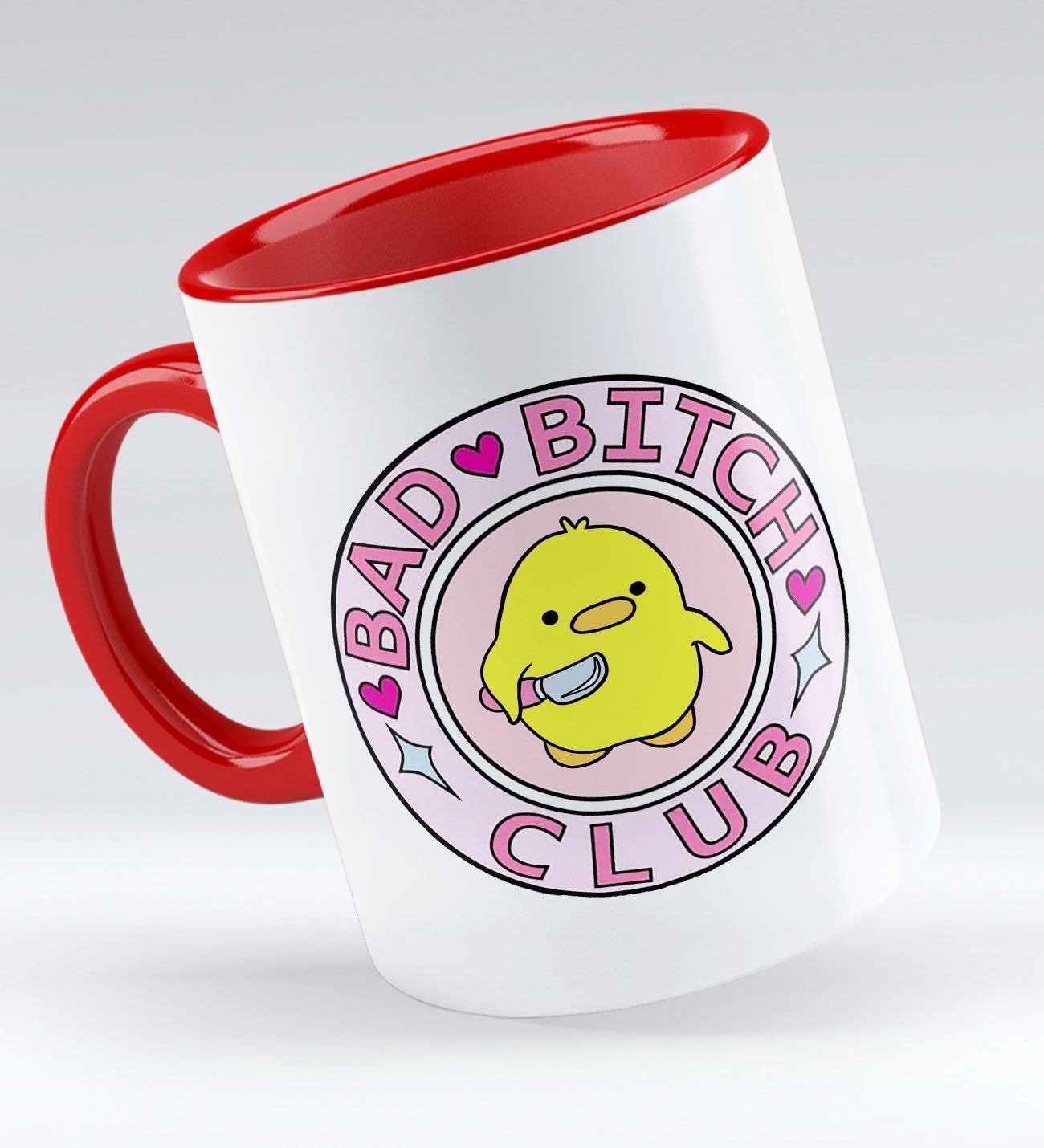 Bk Gift Bad Bitch Club Tasarımlı Kırmızı Kupa Bardak - Model 1