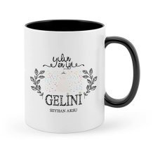 Kişiye Özel Yılın En İyi Gelini Siyah Kupa Bardak