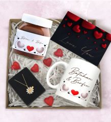 BK Gift Sevgiliye Özel Hediye Seti-2, Sevgililer Günü Hediyesi, Yıl Dönümü Hediyesi, Nutella 400gr., Doğum Günü Hediyesi