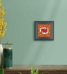 BK Gift Pop Art Tasarımlı Ahşap Çerçeveli Taş Duvar Dekoru-9