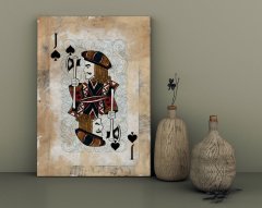 BK Home İskambil Maça Vale Tasarımlı Kanvas Tablo 30x50cm-1