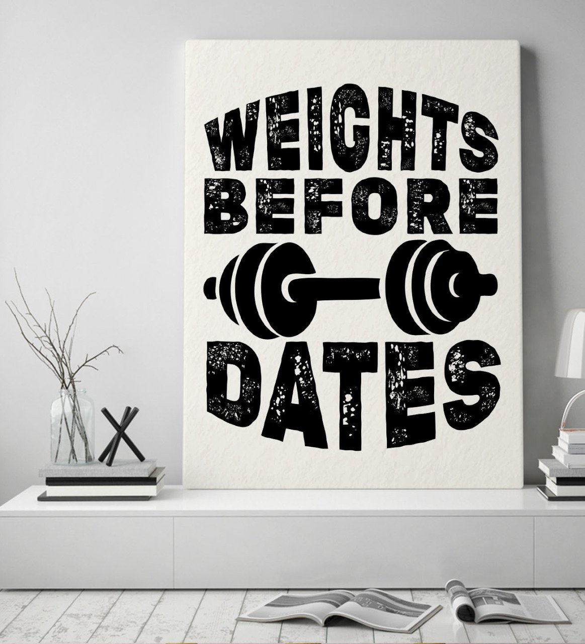 BK Gift Weight Before Dates Tasarımlı Kanvas Tablo 50x70cm-1